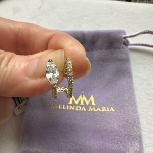 Melinda Maria “She’s So Fine” Ear Cuff W/ Marquee and White Diamonettes